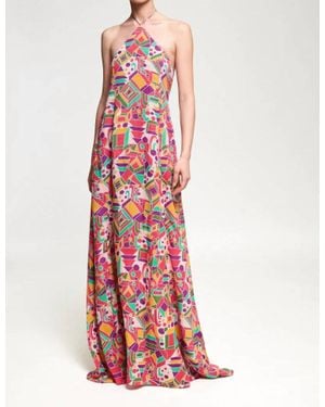 SWF Fluid Drape Maxi Dress in Green | Lyst