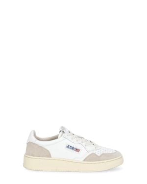 Autry Medalist Low Leather-Blend Sneakers - White