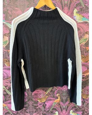 Archer Cashmere Evan Two Tone Ribbed Mock Top - Multicolor