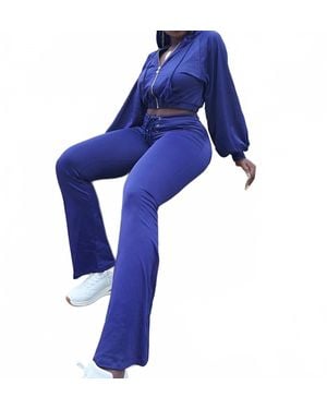 Koy & Victoria Isa Flares Lace Up Pants - Blue