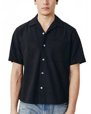 Corridor NYC Floral Eyelet Shirt - Black