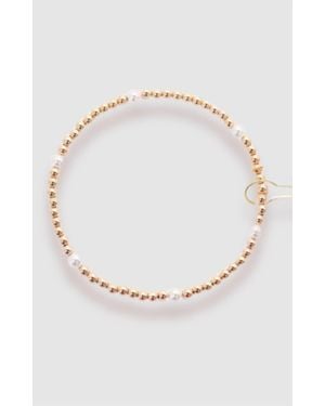 Beaded Blondes Madi Pearl Bracelet - White