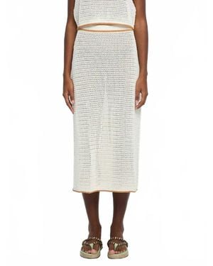Kivari Vivi Knit Midi Skirt - White