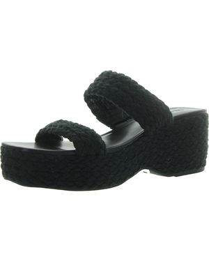 On 34th Norina Slip-On Woven Platform Sandals - Black