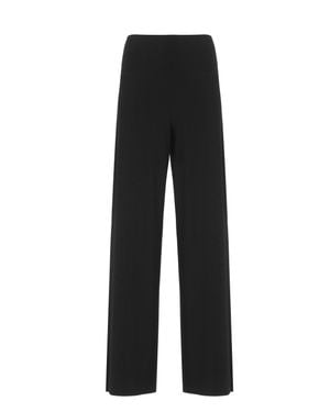 Norma Kamali Elastic Waist Palazzo Pants - Black