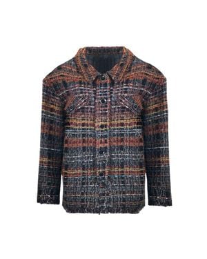 FRANK LYMAN Textured Tweed Jacket Shirt - Multicolor