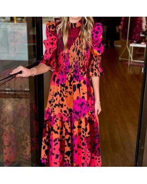 Alden Adair Noelle Midi Dress - Red