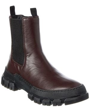 Weekend Max Mara Ellisse Leather Bootie - Brown