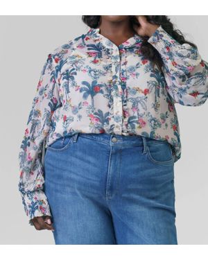 Emily Lovelock Print Blouse - Blue
