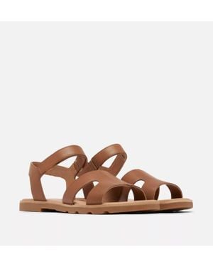 Sorel Ella Iii Ankle Strap Flat Sandal - Brown