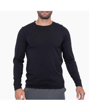 Mono B Pima Cotton Blend Long Sleeve Tee - Blue