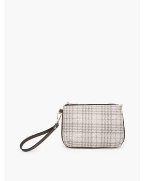 Jen & Co. Lucy Cosmetic Pouch Wristlet With Zip Pocket - White