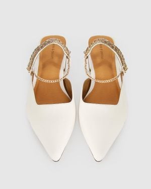 Belle & Bloom On The Go Leather Flat - White