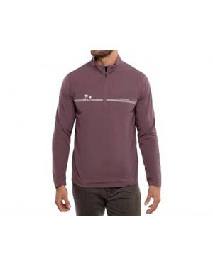 Travis Mathew Unexpected Suprize Quarter Zip Jacket - Purple