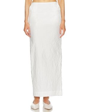 Helsa Crinkle Maxi Skirt - White