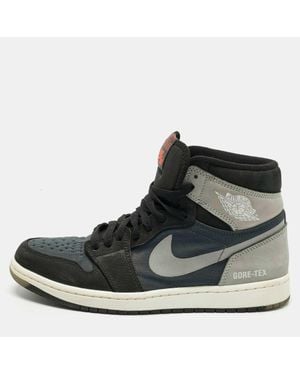 Nike S Nubuck Leather Jordan 1 Retro High Element Gore-Tex Particle Sneakers - Black