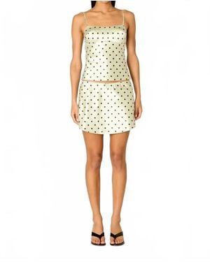 Nia Avalon Polka Top Tank Top - Yellow