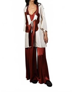 Anonyme Leaf Kimono - Red