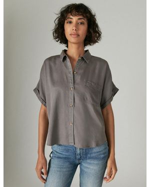 Lucky Brand Relaxed Workwear Shirt - Gray