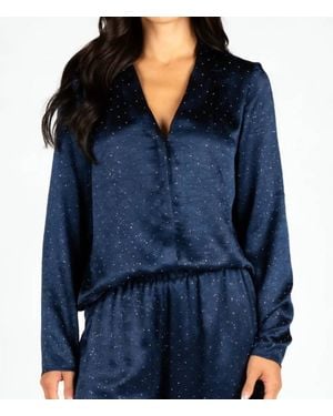 Sincerely Ours Thea Embellished Top - Blue