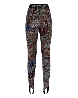 Philipp Plein Leggings Paisley - Gray