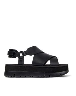 Camper Lasted Open-Toe Leather Sandals - Black