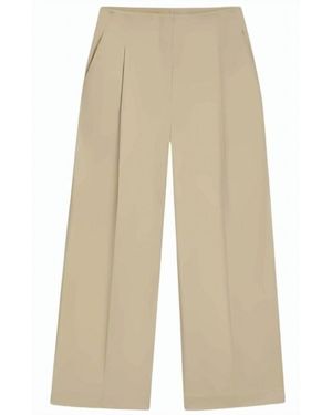 BOSS Tulotta High Waisted Pleated Pants - Natural