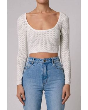 Rolla's Diamond Knit Scoop Top - Blue