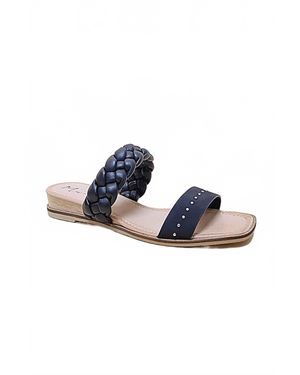 Let'S See Style Silas Braided Slide Sandal - Blue