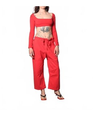 Gil Rodriguez El Tigre Chiquito Crop Top - Red