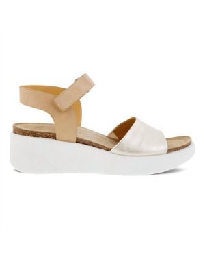 Ecco Flowt Wedge Sandal - White