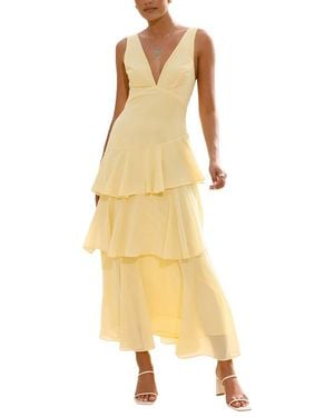 DELI S Solid Maxi Dress - Yellow