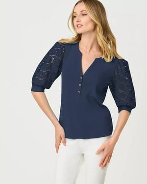 Lilly Pulitzer Ronson Eyelet Knit Top - White