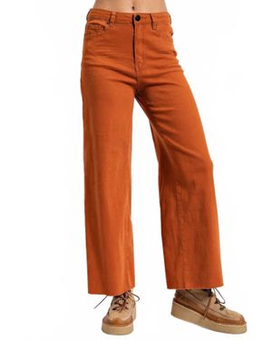 Easel Kiki Twill Pants - Orange