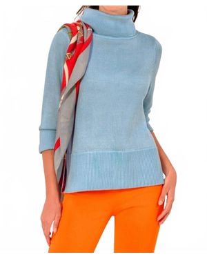 Gretchen Scott Carolina Sorbet Turtleneck Sweater - Blue