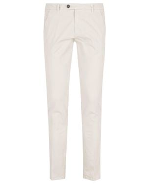 Roy Rogers Mastic New Lola Side American Buttoned Cotton-Blend Pants - White