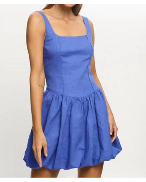 Kivari Akari Corset Bodice Mini Dress - Blue
