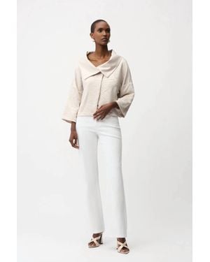Joseph Ribkoff Collared Button Blazer - White