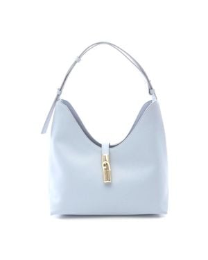 Furla Goccia Leather Shoulder Bag - Blue
