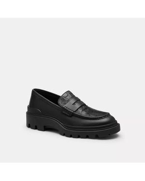 COACH Reagan Penny Loafer in Black for Men | Lyst