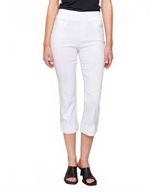 Charlie b Stretch Pull-On Capri Pants - White