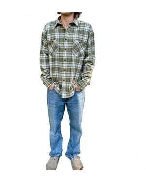 Hartford Pocket Flannel Shirt - Blue