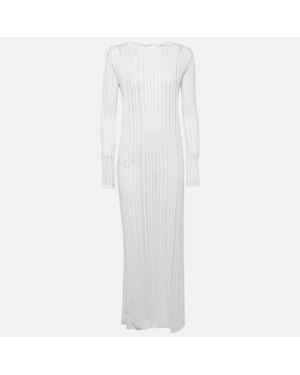 424 Sopho Handmade Knit Long Sleeve Maxi Dress - White