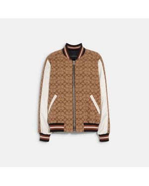 COACH Signature Souvenir Jacket - Brown