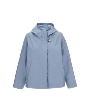 Fay Short Parka Popeline Tech - Blue