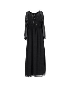 Altuzarra X Target Swiss Dot Maxi Long Sleeve Dress - Black