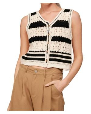 Line & Dot Sioban Stripe Top - Brown