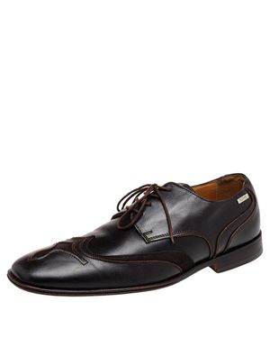 Versace Leather Lace Up Derby - Black