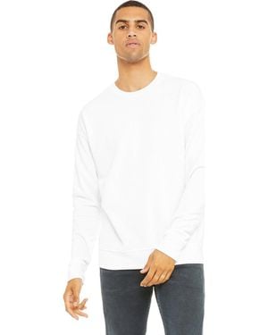 Bella Canvas Adult Fleece Drop Shoulder Sweatshirt - White