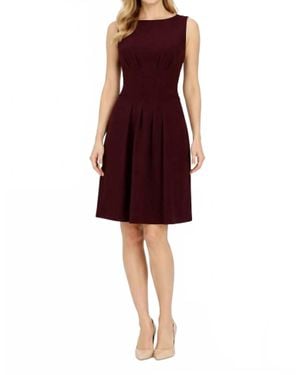 Taylor Sleeveless A-Line Day Dress - Red